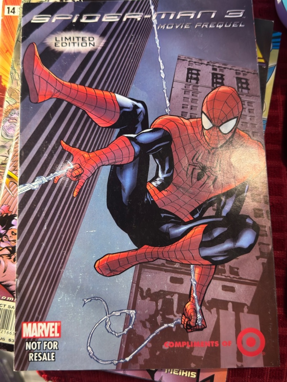 Marvel Spider-Man Comic Cover - Red, Blue, Black